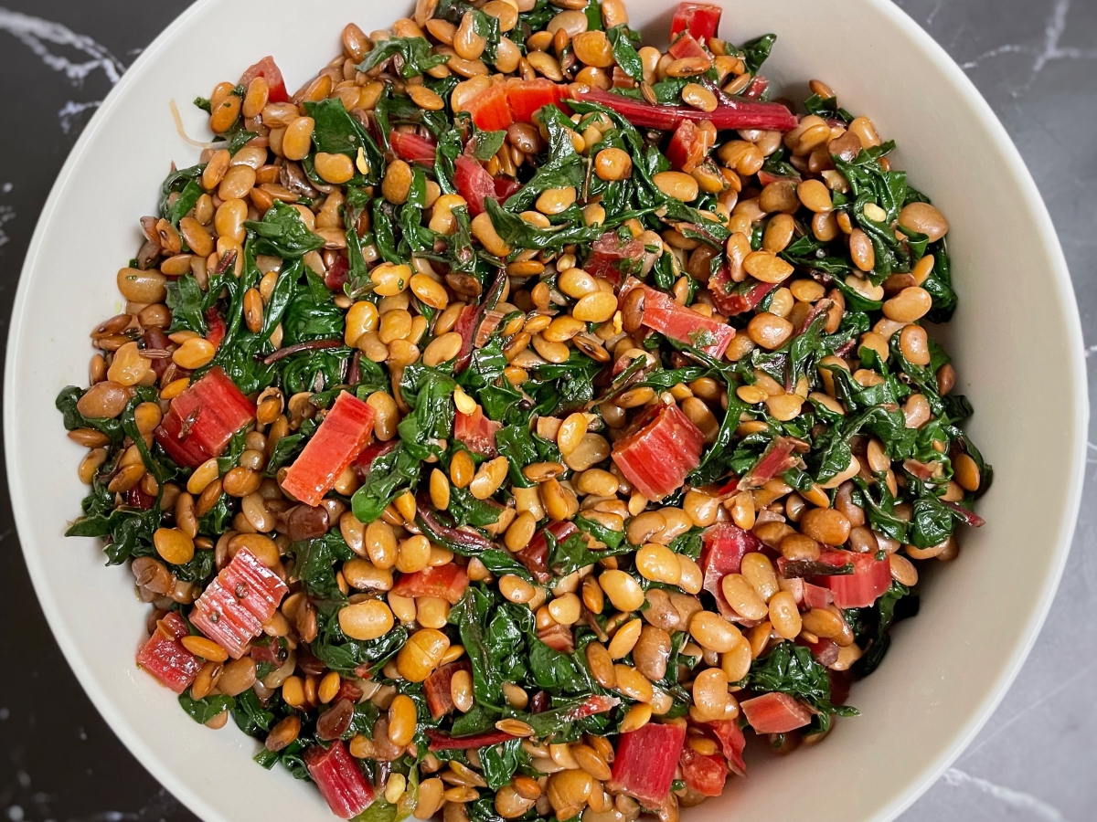 Red Chard and Horse Gram Stir Fry